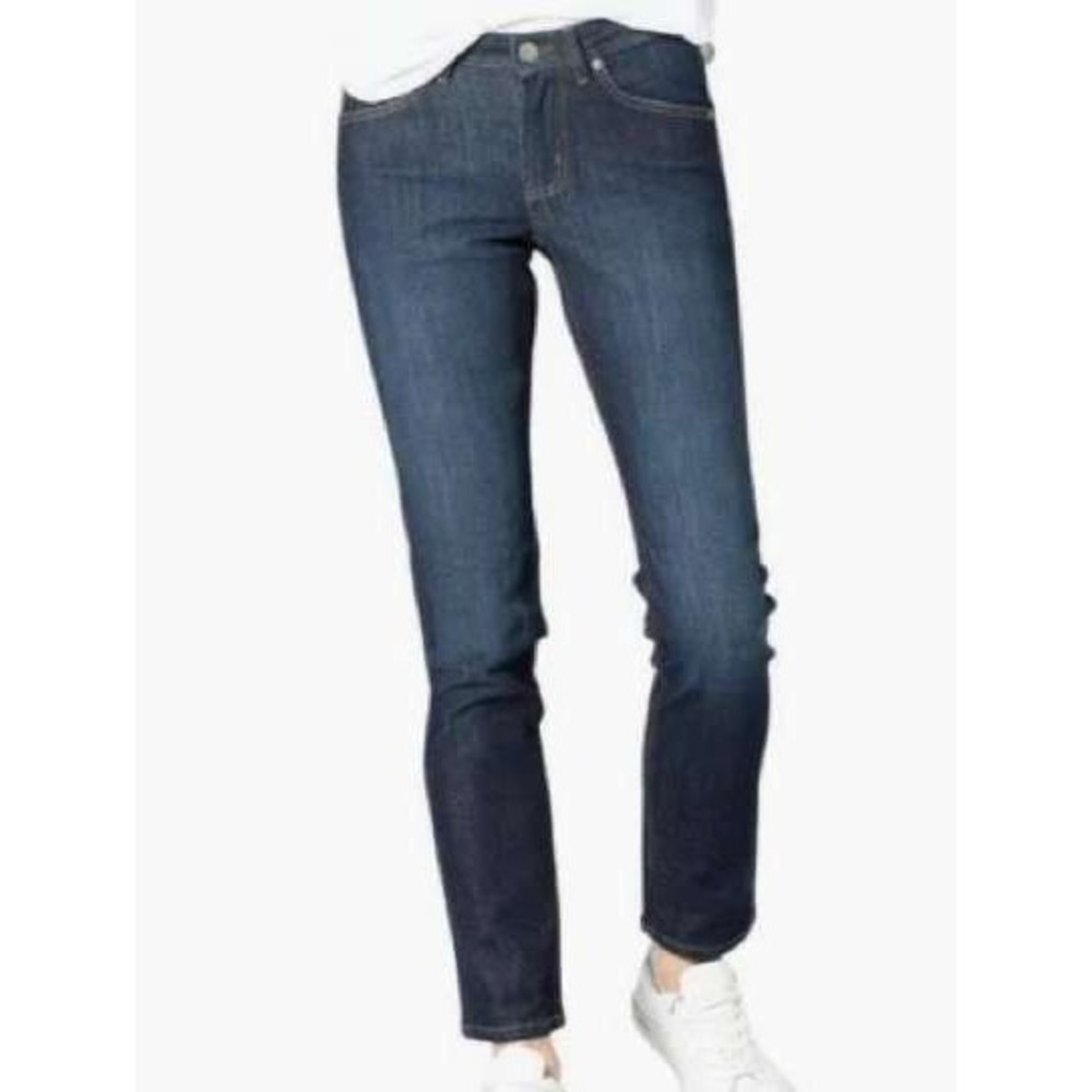 DU/ER Slim Straight Women's Jeans 27/31 Dark Wash Blue‎ Stretchy Denim